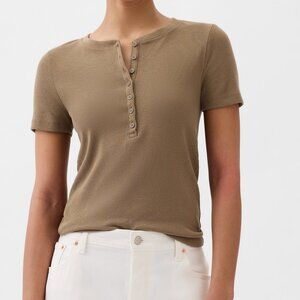 GAP Modern Rib Henley T-Shirt - XS